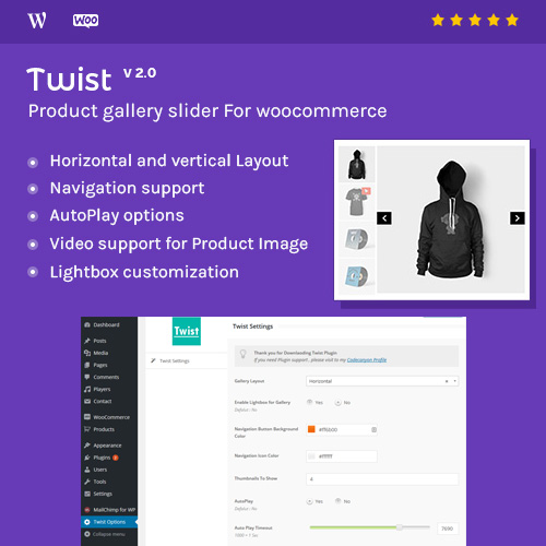 Product Gallery Slider for Woocommerce | Twist