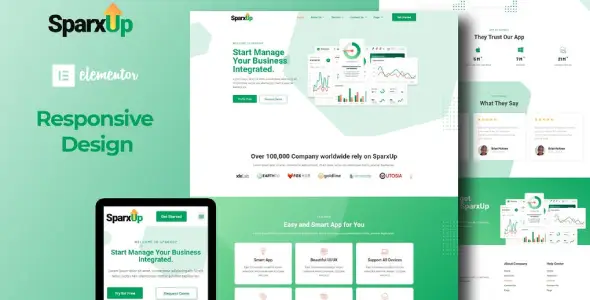 SparxUp – Saas & Startup Elementor Template Kit